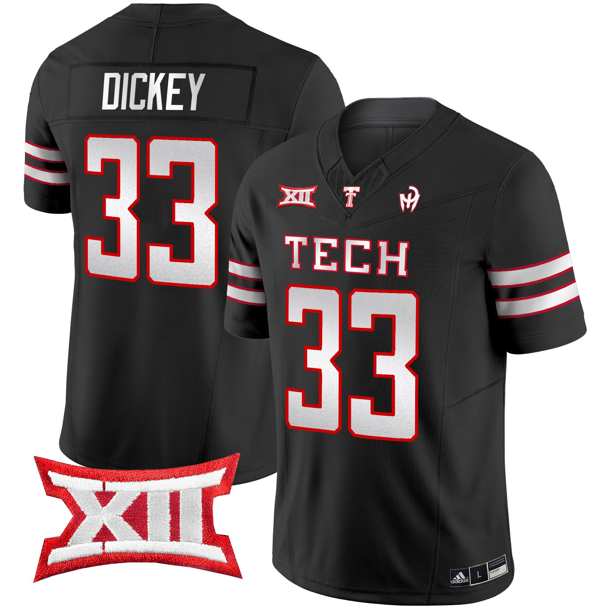 Men Texas Tech Red Raiders 33 Dickey Black 2024 Patrick Mahomes Symbol Vapor Limited NCAA Jersey style 1
